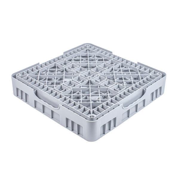 Restaurantware Clean Tek Professional 2 5/8" High Gray Full Size Cup Rack - 20 Compartments - 19 3/4" X 19 3/4" X 4" - 1 Count Box