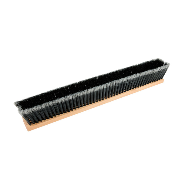 Restaurantware Clean Tek Professional 24" Hardwood Contractor / Push Broom Head - With Medium Flagged Bristles - 1 Count Box