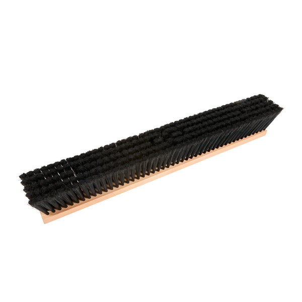 Restaurantware Clean Tek Professional 24" Hardwood Contractor / Push Broom Head - With Fine Flagged Bristles - 1 Count Box