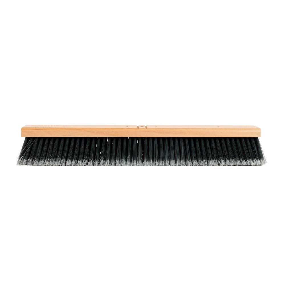 restaurantware Clean Tek Professional 24" Hardwood Contractor / Push Broom Head - with Medium Flagged Bristles - 1 count box