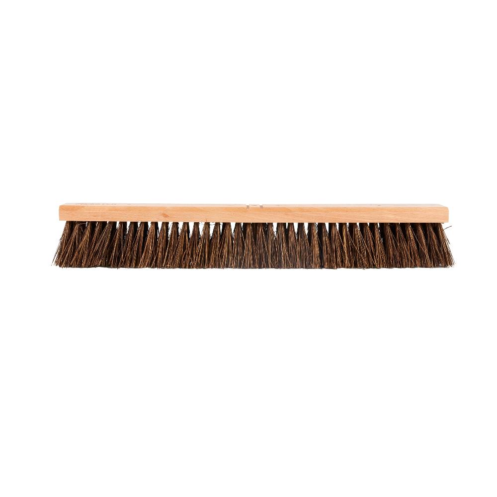 restaurantware Clean Tek Professional 24" Hardwood Garage / Push Broom Head - with Palmyra Unflagged Bristles - 1 count box