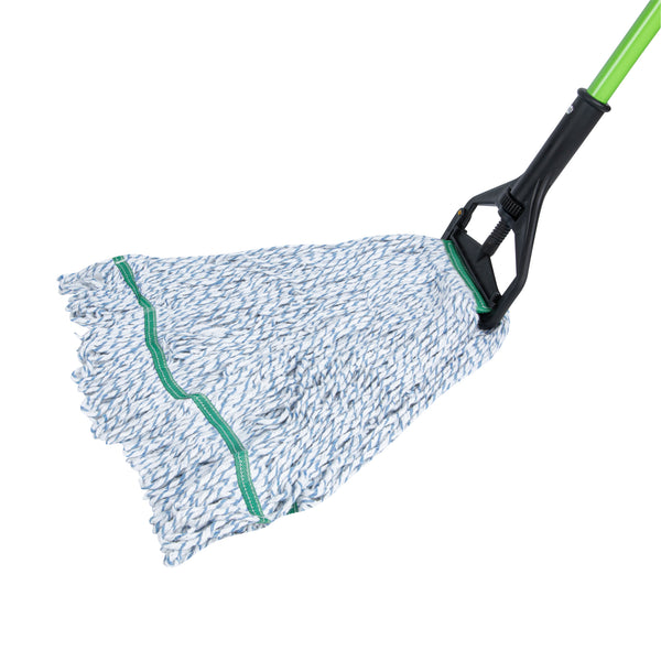 Restaurantware Clean Tek Professional 24 Oz Blue Cotton Blend Finishing Wet Mop Head - With 1 1/4" Headband- 1 Count Box