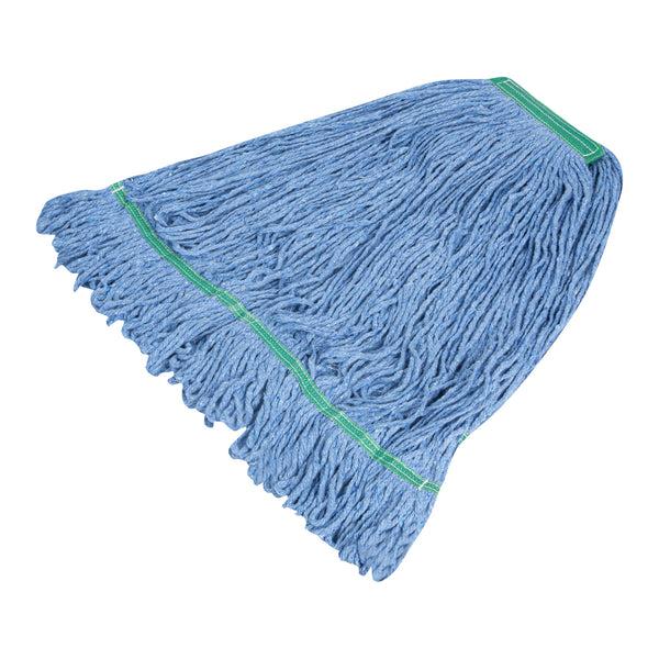 Restaurantware Clean Tek Professional 24 Oz Blue Cotton Blend Heavy Duty Wet Mop Head - With 1 1/4" Headband- 1 Count Box