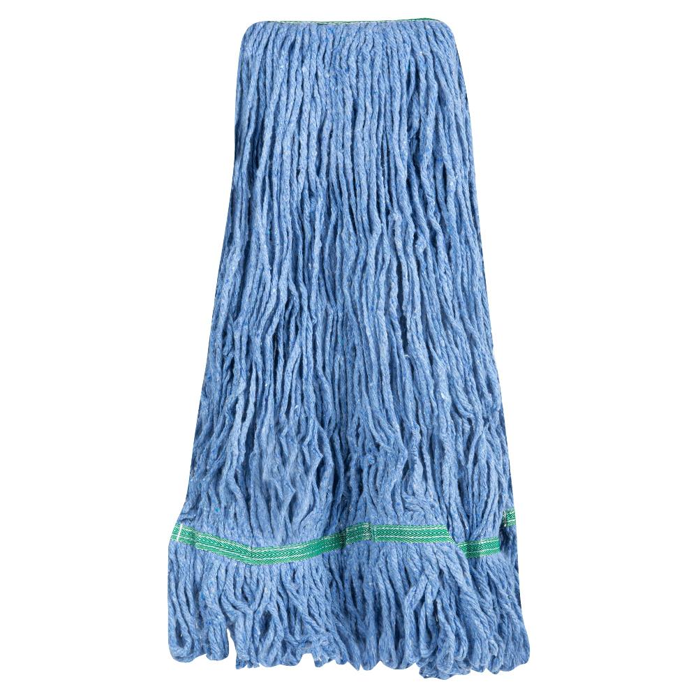restaurantware Clean Tek Professional 24 oz Blue Cotton Blend Heavy Duty Wet Mop Head - with 1 1/4" Headband- 1 count box