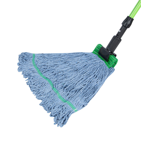 Restaurantware Clean Tek Professional 24 Oz Blue Cotton Blend Wet Mop Head - With 5" Headband- 1 Count Box