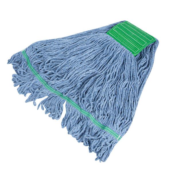 Restaurantware Clean Tek Professional 24 Oz Blue Cotton Blend Wet Mop Head - With 5" Headband- 1 Count Box