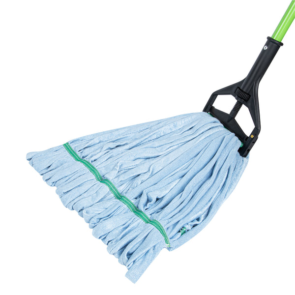 Restaurantware Clean Tek Professional 24 Oz Blue Microfiber Heavy Duty Wet Mop Head - With 1 1/4" Headband- 1 Count Box