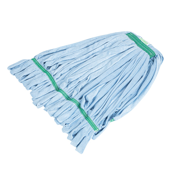 Restaurantware Clean Tek Professional 24 Oz Blue Microfiber Heavy Duty Wet Mop Head - With 1 1/4" Headband- 1 Count Box
