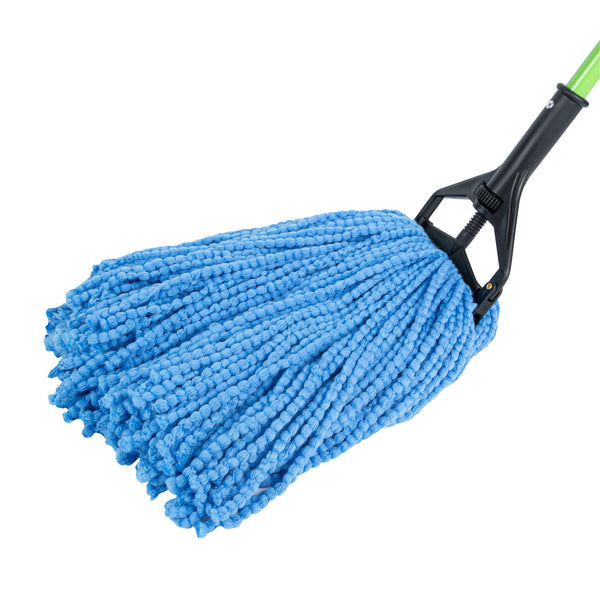 Restaurantware Clean Tek Professional 24 Oz Blue Microfiber Wet Mop Head - With 1 1/4" Headband - 1 Count Box