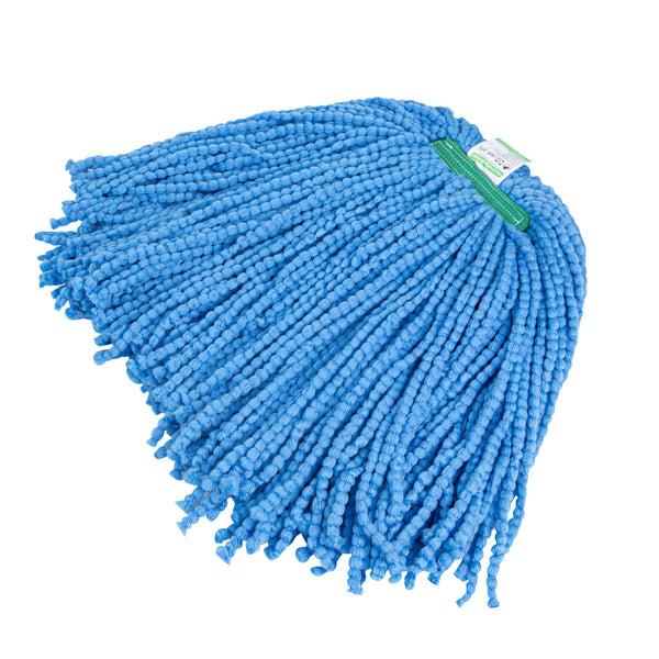 Restaurantware Clean Tek Professional 24 Oz Blue Microfiber Wet Mop Head - With 1 1/4" Headband - 1 Count Box