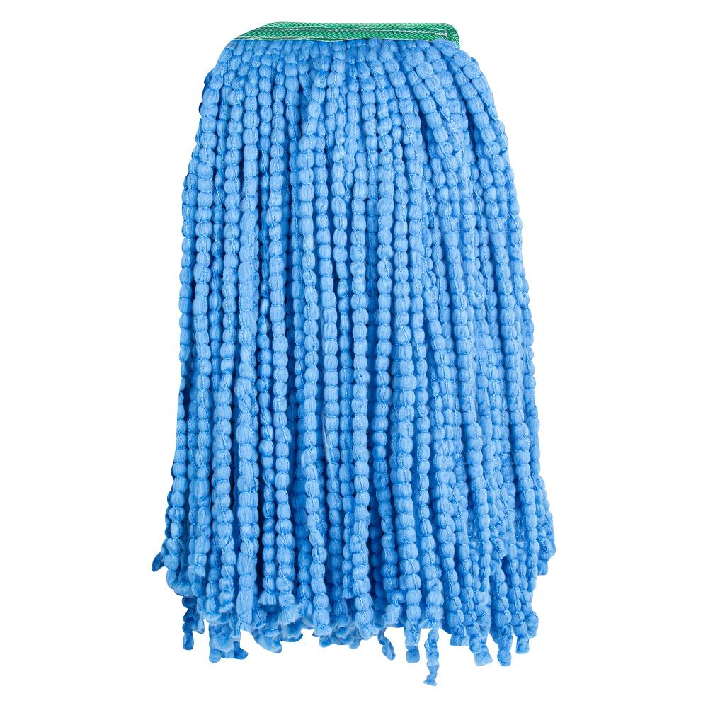 restaurantware Clean Tek Professional 24 oz Blue Microfiber Wet Mop Head - with 1 1/4" Headband - 1 count box