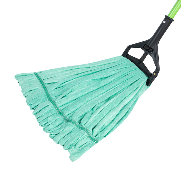 Restaurantware Clean Tek Professional 24 Oz Green Microfiber Heavy Duty Wet Mop Head - With 1 1/4" Headband- 1 Count Box