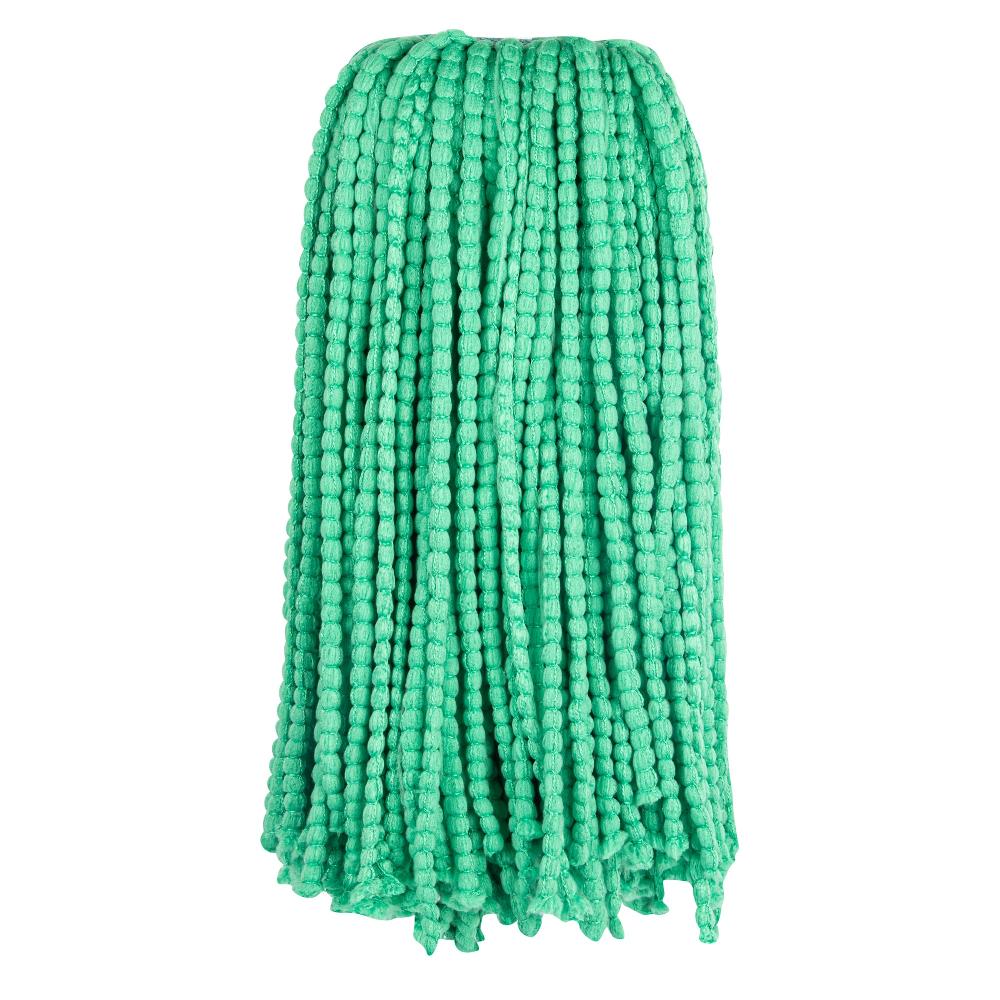restaurantware Clean Tek Professional 24 oz Green Microfiber Wet Mop Head - with 1 1/4" Headband - 1 count box