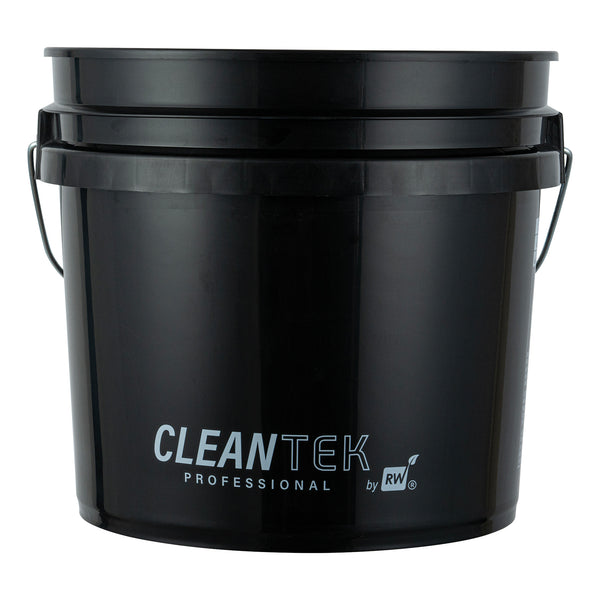 Restaurantware Clean Tek Professional 3.5 Gal Round Black Plastic Pail - 12 1/4" X 12 1/4" X 10 3/4" - 1 Count Box
