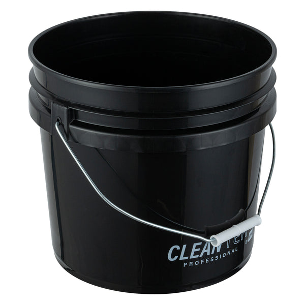 Restaurantware Clean Tek Professional 3.5 Gal Round Black Plastic Pail - 12 1/4" X 12 1/4" X 10 3/4" - 1 Count Box