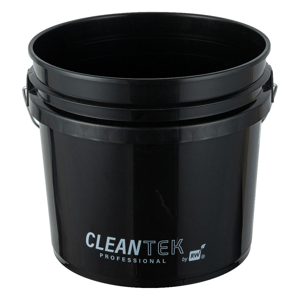restaurantware Clean Tek Professional 3.5 gal Round Black Plastic Pail - 12 1/4" x 12 1/4" x 10 3/4" - 1 count box