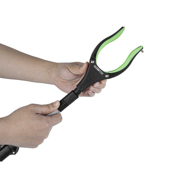 Restaurantware Clean Tek Professional 3-Fold Pick-Up Reaching Grabber Tool - Magnetic Tip 360 Degree Rotating Head Trigger Grip - 43" - 10 Count Box