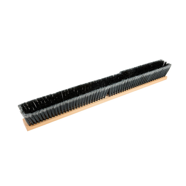 Restaurantware Clean Tek Professional 30" Hardwood Contractor / Push Broom Head - With Medium Flagged Bristles - 1 Count Box