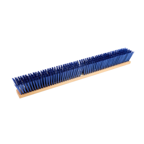 Restaurantware Clean Tek Professional 30" Hardwood Contractor / Push Broom Head - With Heavy Flagged Bristles - 1 Count Box