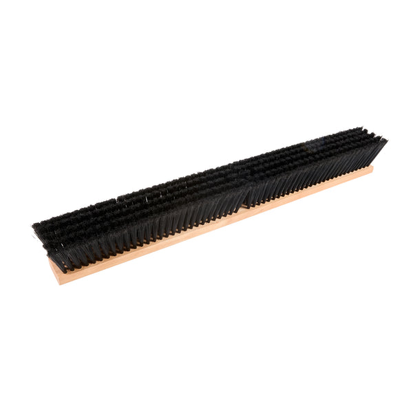 Restaurantware Clean Tek Professional 30" Hardwood Contractor / Push Broom Head - With Fine Flagged Bristles - 1 Count Box