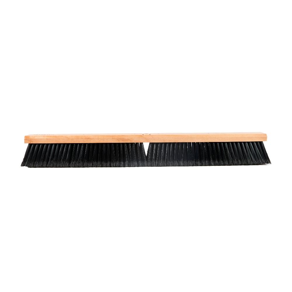 restaurantware Clean Tek Professional 30" Hardwood Contractor / Push Broom Head - with Fine Flagged Bristles - 1 count box
