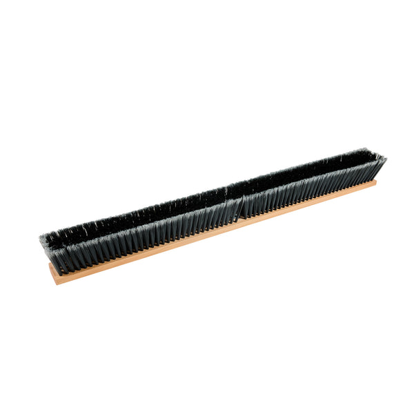 Restaurantware Clean Tek Professional 36" Hardwood Contractor / Push Broom Head - With Medium Flagged Bristles - 1 Count Box