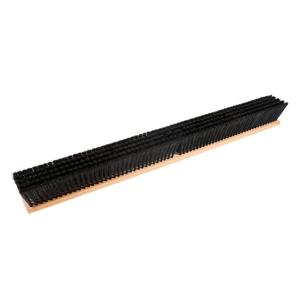 Restaurantware Clean Tek Professional 36" Hardwood Contractor / Push Broom Head - With Fine Flagged Bristles - 1 Count Box