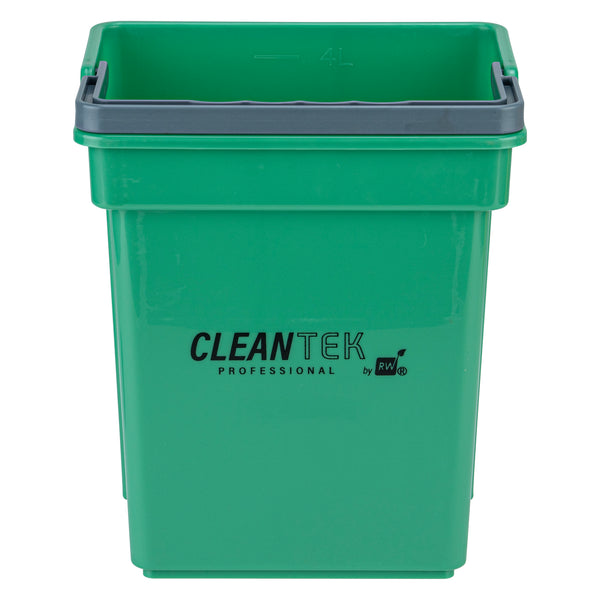 Restaurantware Clean Tek Professional 4 Qt Green Cleaning Bucket - 7" X 6 1/4" X 8 1/2" - 1 Count Box