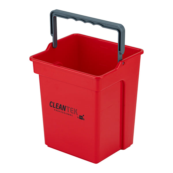 Restaurantware Clean Tek Professional 4 Qt Red Cleaning Bucket - 7" X 6 1/4" X 8 1/2" - 1 Count Box