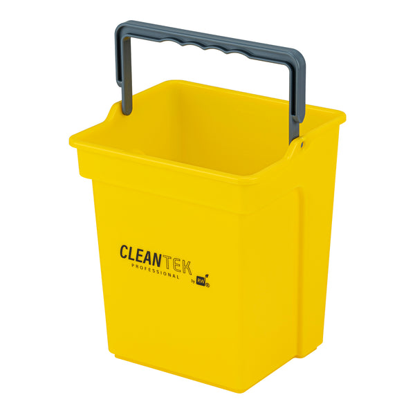 Restaurantware Clean Tek Professional 4 Qt Yellow Cleaning Bucket - 7" X 6 1/4" X 8 1/2" - 1 Count Box