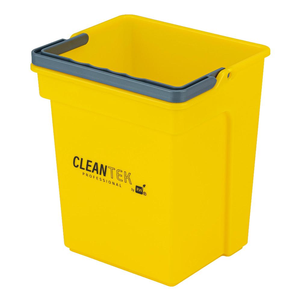 restaurantware Clean Tek Professional 4 Qt Yellow Cleaning Bucket - 7" x 6 1/4" x 8 1/2" - 1 count box