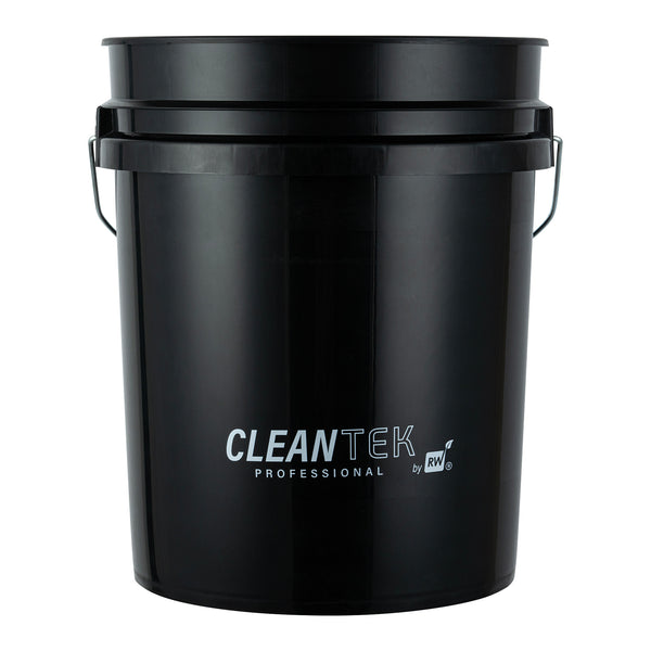 Restaurantware Clean Tek Professional 5 Gal Round Black Plastic Pail - 12 1/4" X 12 1/4" X 14 1/2" - 1 Count Box