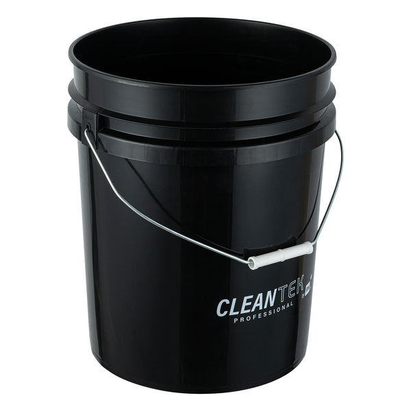Restaurantware Clean Tek Professional 5 Gal Round Black Plastic Pail - 12 1/4" X 12 1/4" X 14 1/2" - 1 Count Box
