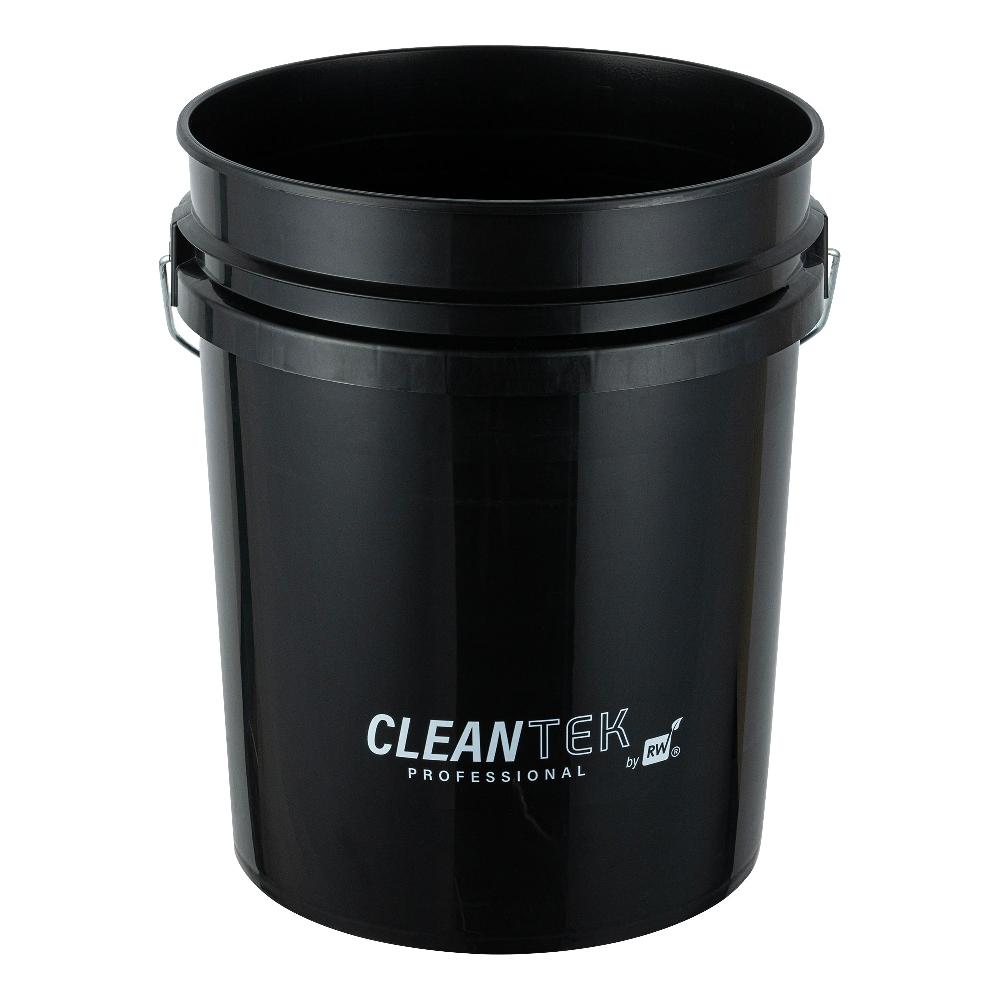 restaurantware Clean Tek Professional 5 gal Round Black Plastic Pail - 12 1/4" x 12 1/4" x 14 1/2" - 1 count box