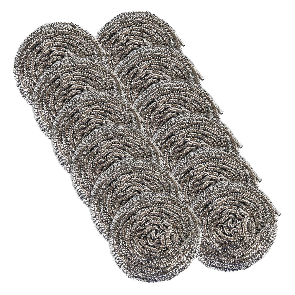 restaurantware Clean Tek Professional 50g Stainless Steel Scrubber - 100 count box