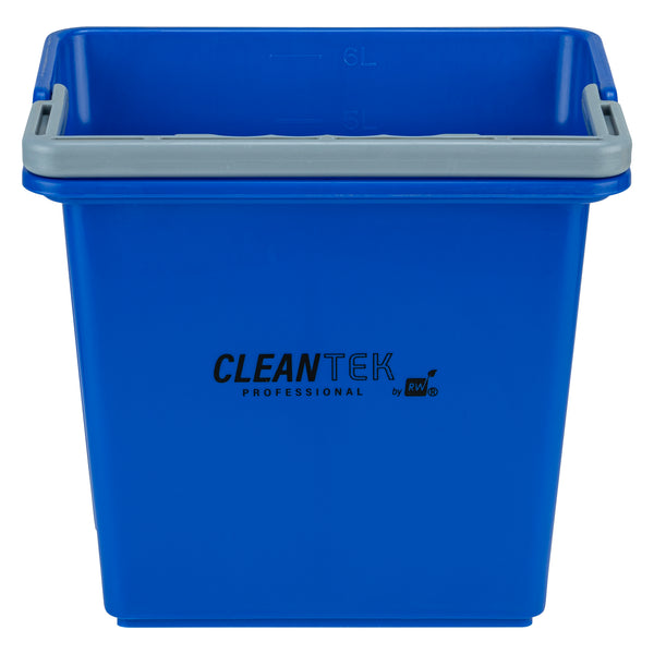 Restaurantware Clean Tek Professional 6 Qt Blue Cleaning Bucket - 9 1/4" X 7" X 8 3/4" - 1 Count Box