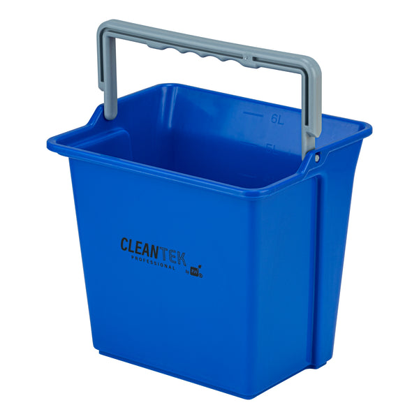 Restaurantware Clean Tek Professional 6 Qt Blue Cleaning Bucket - 9 1/4" X 7" X 8 3/4" - 1 Count Box