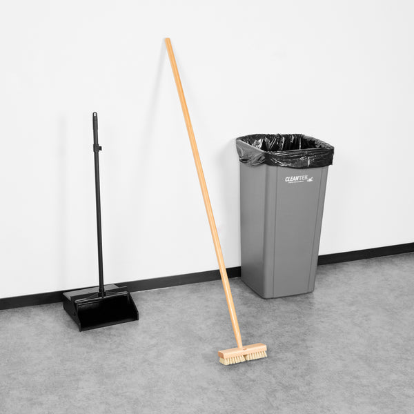 Restaurantware Clean Tek Professional 8" Wood Deck Scrub Brush Head - With Stiff Bristles - 1 Count Box