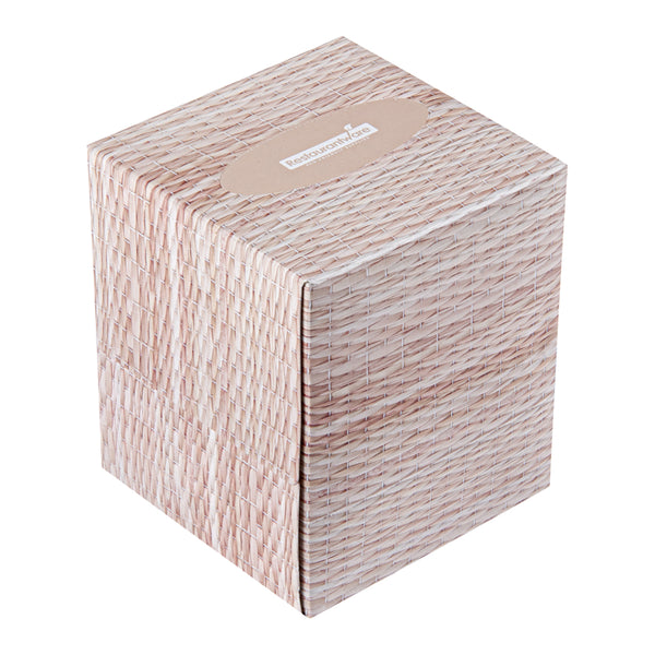 Restaurantware Clean Tek Professional 90 Sheet Facial Tissue Cube - 2-Ply - 36 Count Box