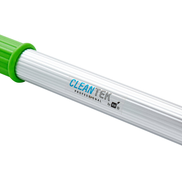 Restaurantware Clean Tek Professional Aluminum 2-Section Telescopic Handle - For Window Strip Washer And Floor Squeegee Threaded - 51 1/4" - 1 Count Box