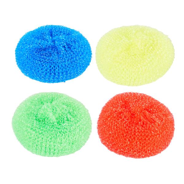 Restaurantware Clean Tek Professional Assorted Plastic Mesh Dish Scrubber - Non-Scratch - 40 Count Box