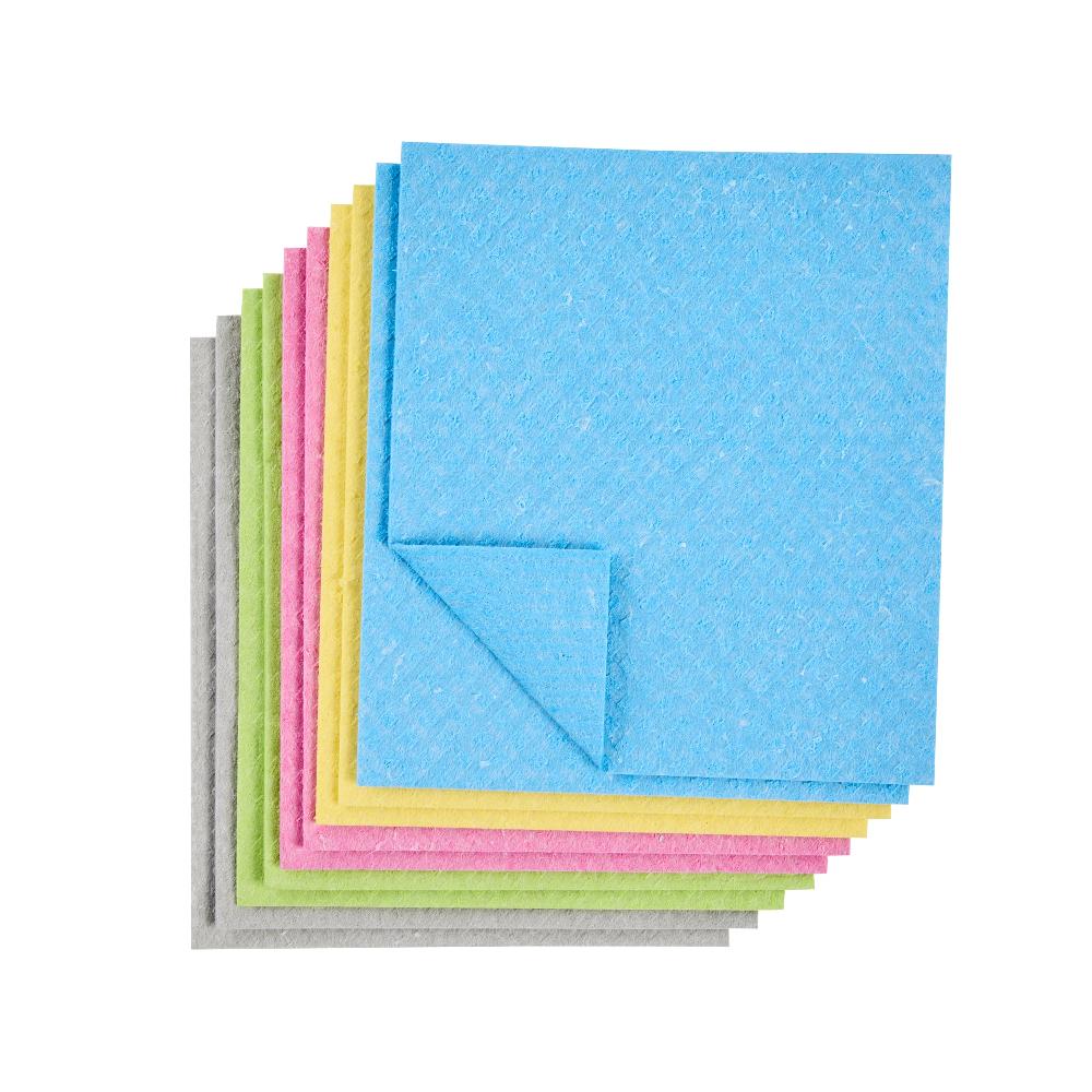 restaurantware Clean Tek Professional Assorted Reusable Swedish Dishcloth - 6 3/4" x 7 3/4" - 200 count box