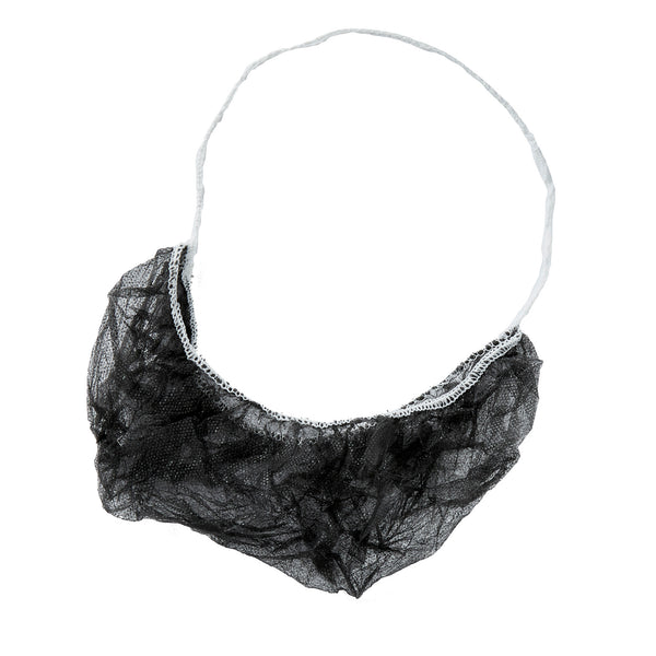 Restaurantware Clean Tek Professional Black Disposable Beard Cover - 19" - 1000 Count Box