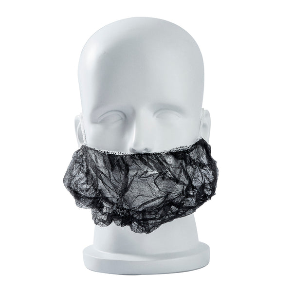 Restaurantware Clean Tek Professional Black Disposable Beard Cover - 19" - 1000 Count Box