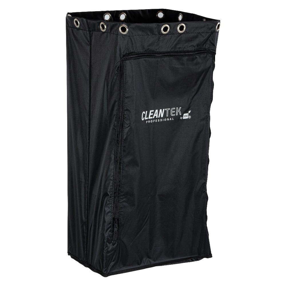 restaurantware Clean Tek Professional Black Plastic Bag - with Zipper for Heavy Duty 3-Shelf Janitor Cart - 1 count box
