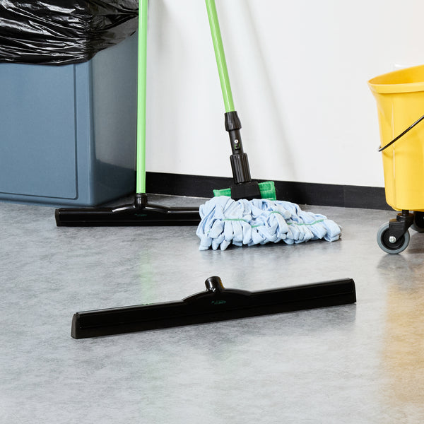 Restaurantware Clean Tek Professional Black Plastic Floor Squeegee - 24" - 1 Count Box