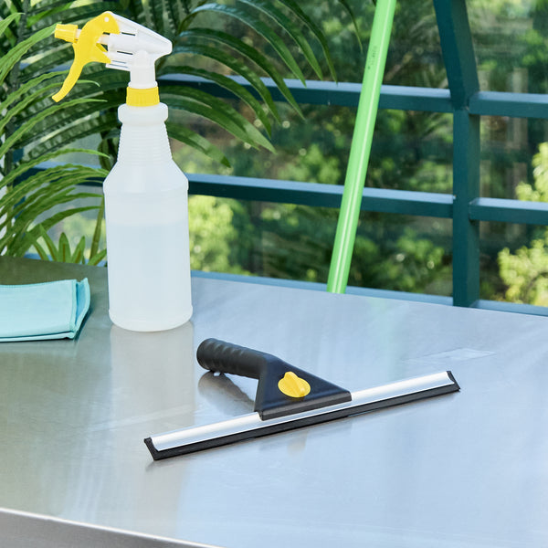Restaurantware Clean Tek Professional Black Plastic Window Squeegee - 11 3/4" - 1 Count Box