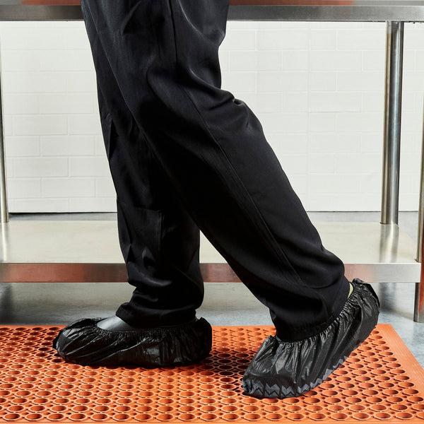 Restaurantware Clean Tek Professional Black Shoe Cover - With Non-Skid Bottom - 15 1/2" - 1000 Count Box