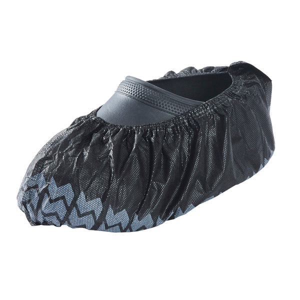 Restaurantware Clean Tek Professional Black Shoe Cover - With Non-Skid Bottom - 15 1/2" - 1000 Count Box
