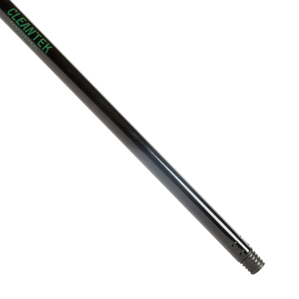 Restaurantware Clean Tek Professional Black Steel Angled Broom Handle - Threaded - 48" - 1 Count Box